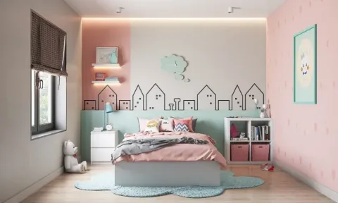 Modern Bunk Bed Suite with Pull-Out Trundle